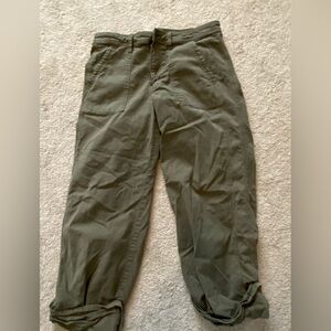 AE Stretch High-Waisted Utility Stovepipe Pant olive size 12 short